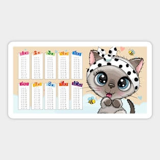 Multiplication table mug Sticker